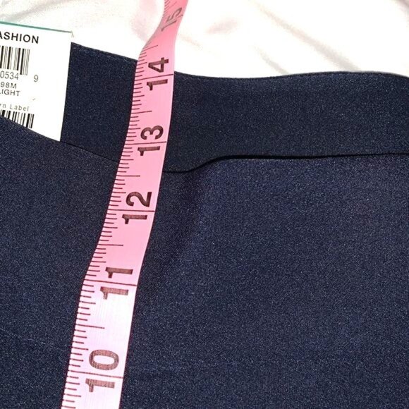 INC Womens Navy Bell-Bottom Flared Pants High-Rise With Side Zipper Size 16 - Picture 12 of 14